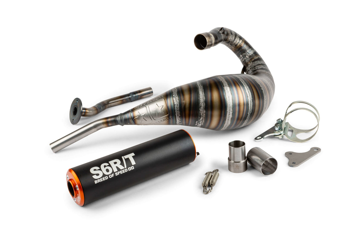 Exhaust Stage6 80 - 90cc CNC orange / black HM-Moto / Vent / Beta RR