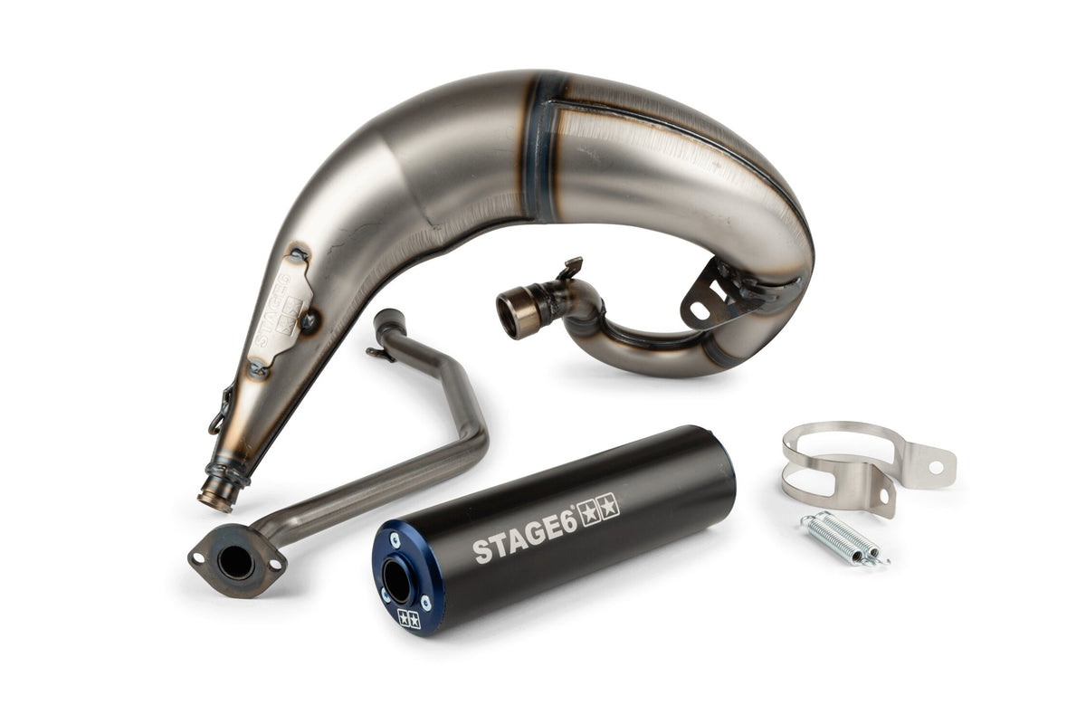 Exhaust Stage6 Streetrace high mount CNC blue / black Beta RR 2012 / HM / Vent