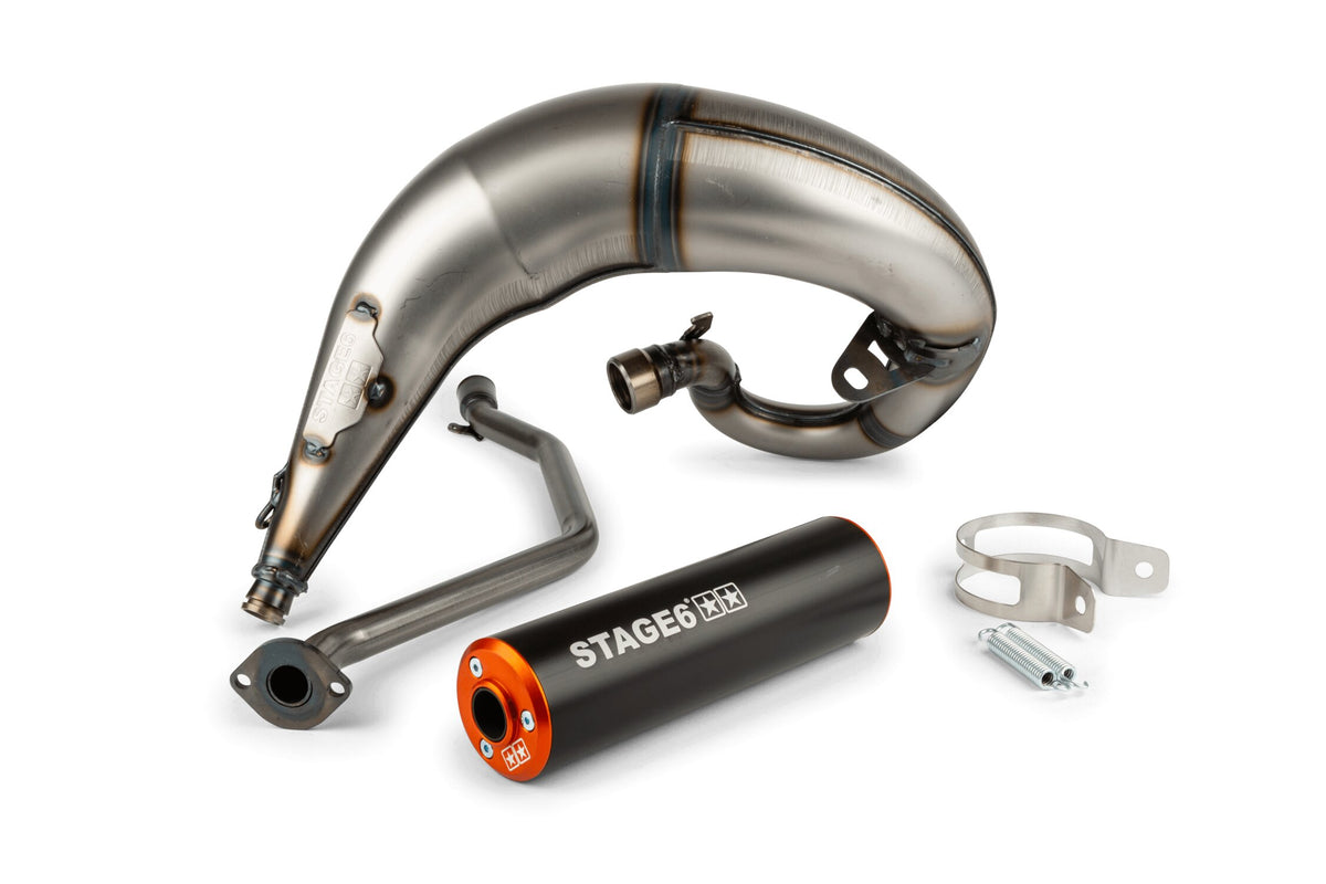 Exhaust Stage6 Streetrace high mount CNC orange / black Beta RR 2012 / HM / Vent