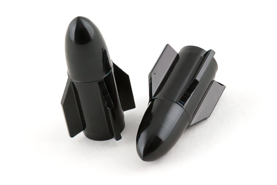 Valve Caps STR8 Rocket black