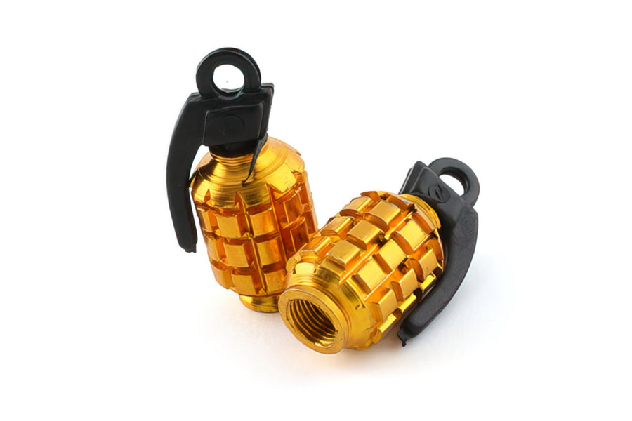 Valve Caps STR8 Grenade gold