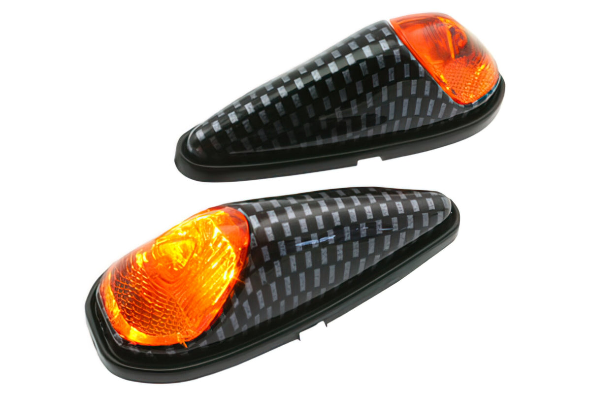 Glue-On Indicators STR8 Raindrop orange / carbon look