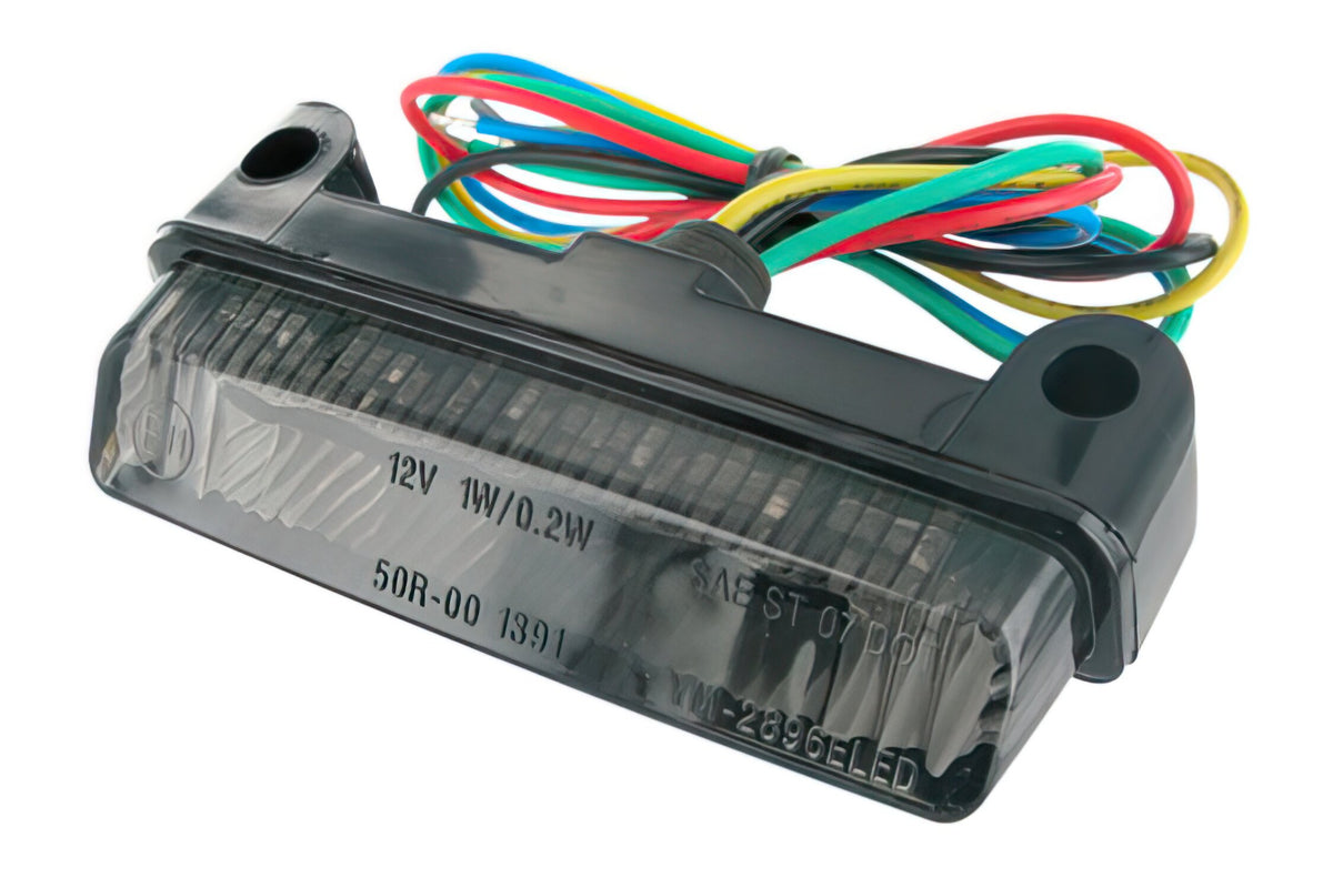 LED Tail Light STR8 w. indicators Black Line universal