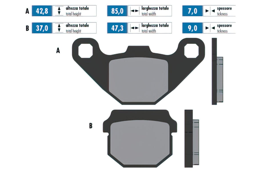 Brake Pads Polini Original Derbi / Peugeot