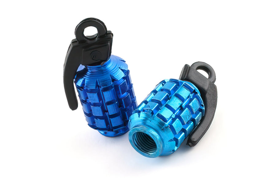 Valve Caps STR8 Grenade blue
