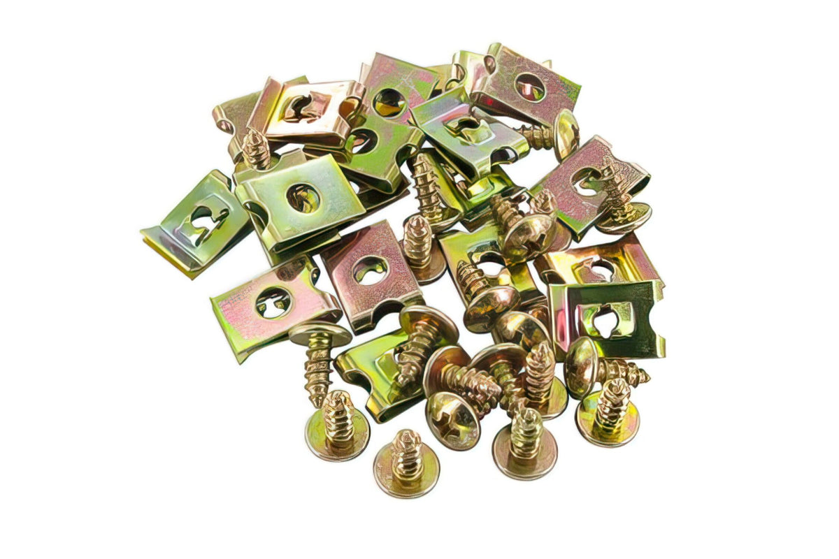Fairing Screws + Clips M4x10 universal x20