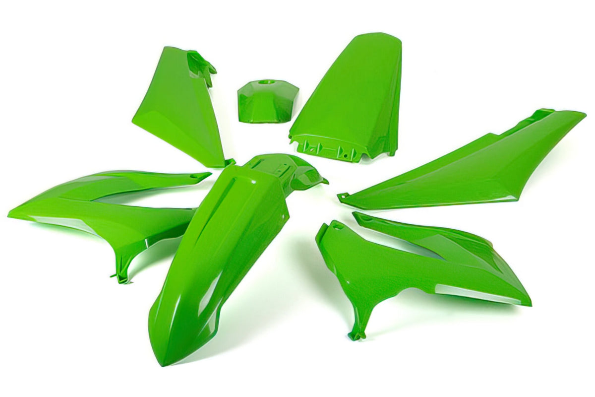 Fairing Kit 7 pcs. green Derbi X-treme before 2011