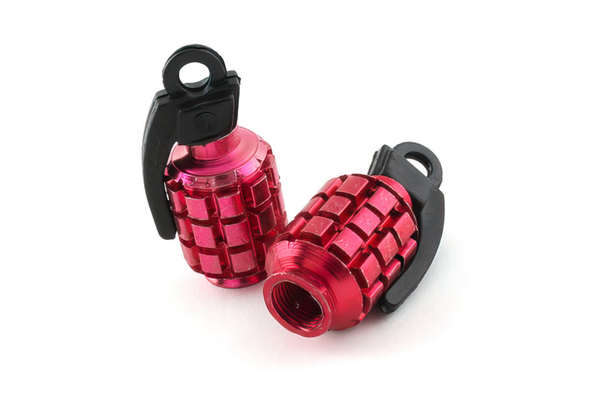 Valve Caps STR8 Grenade red