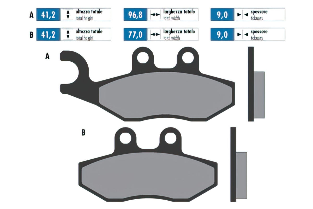 Brake Pads Polini Original Piaggio (Heng Tong)