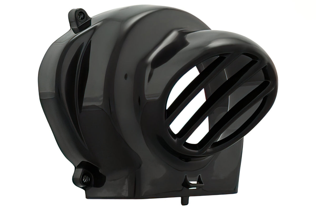 Fan Cover STR8 w. scoop Piaggio AC  up to 1998 black