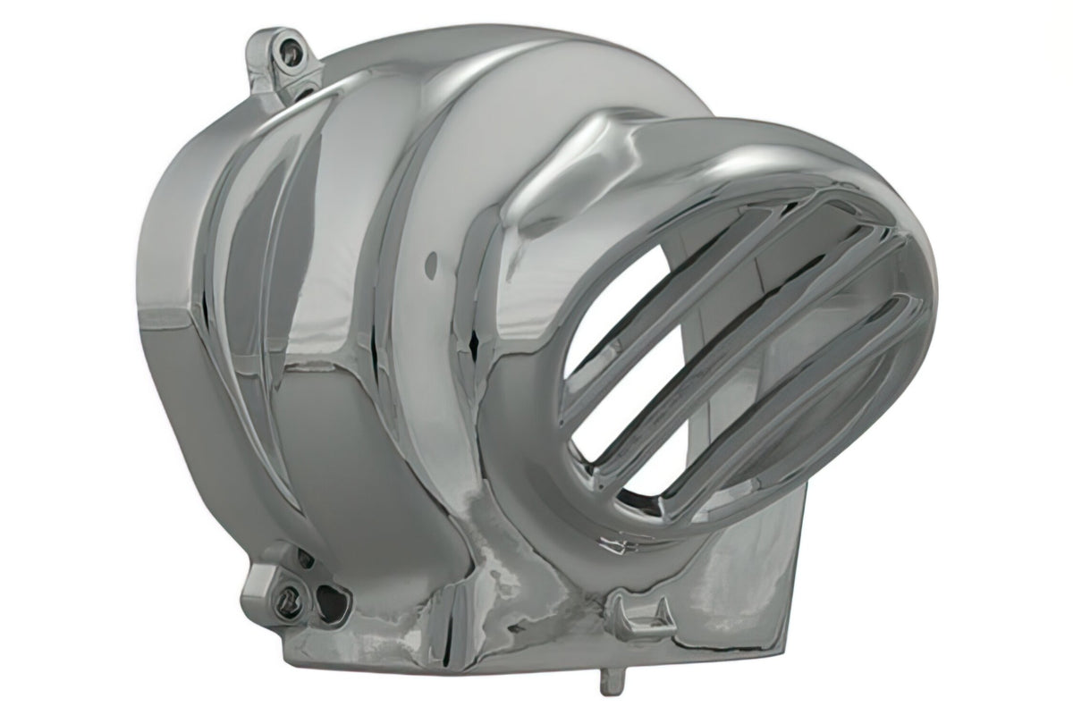 Fan Cover STR8 w. scoop Piaggio AC up to 1998 chrome