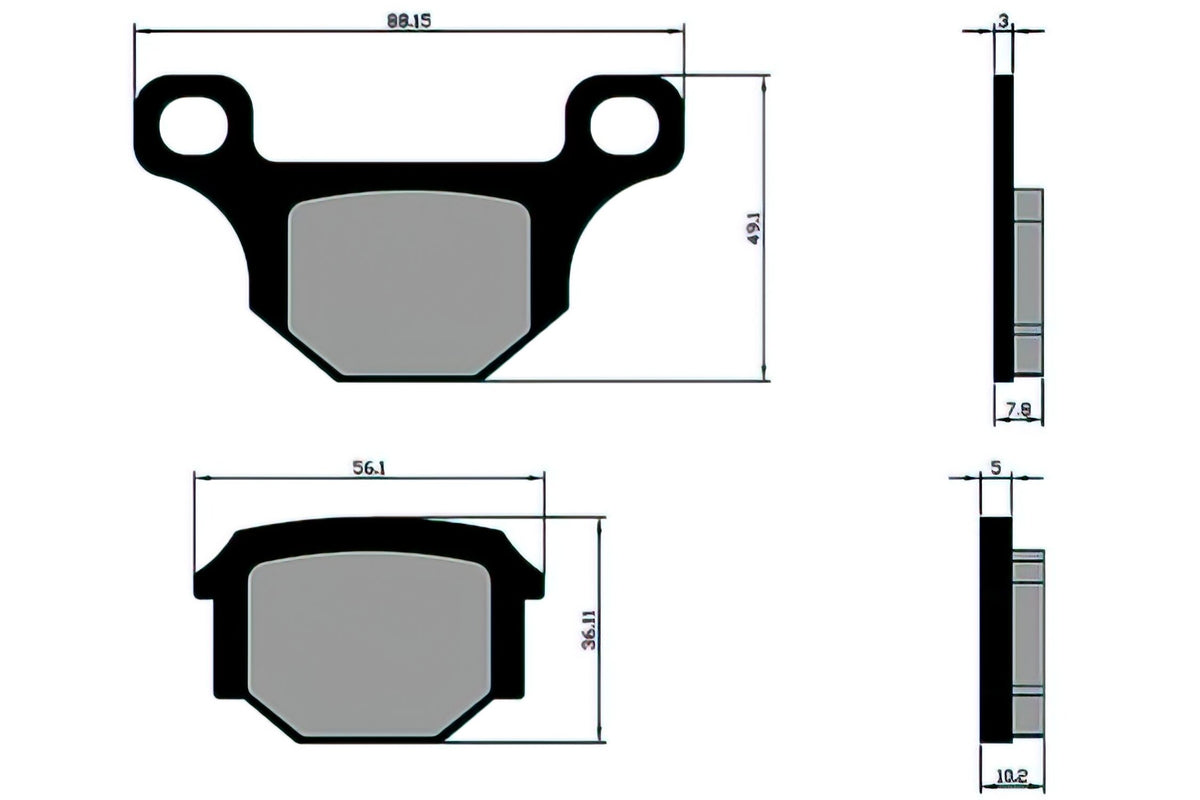 Brake Pads Polini Original Rieju MRT