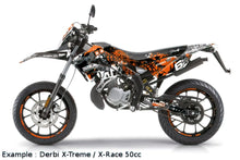 Seat Cover Derbi Xtreme 2011 - 2017 Stage6 Full Covering orange / white