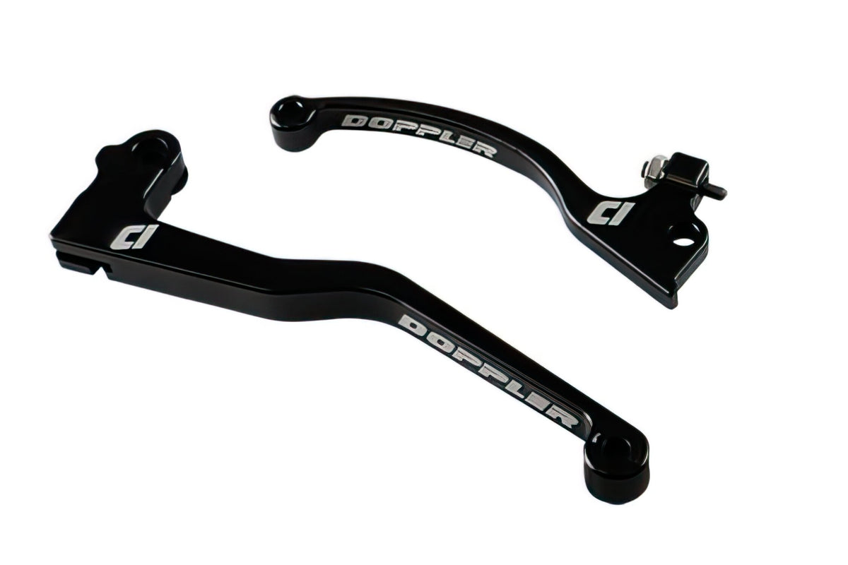 Lever Set AJP Doppler CNC black Rieju MRT long clutch lever