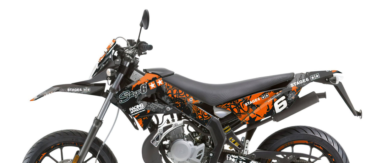 Graphics Kit Derbi Xtreme 2011 - 2017 Stage6 orange / black