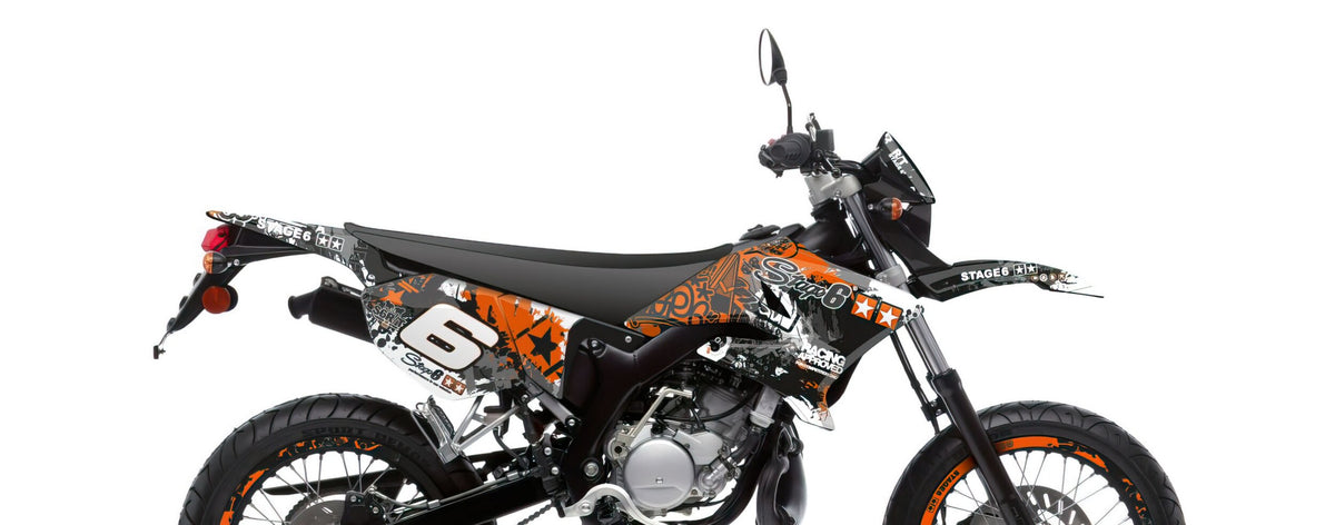 Graphics Kit Yamaha DT 50 Stage6 orange / white