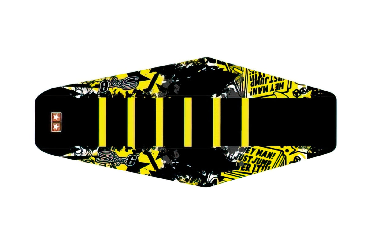 Seat Cover Derbi Senda 2000 - 2010 Stage6 Full Covering yellow / black