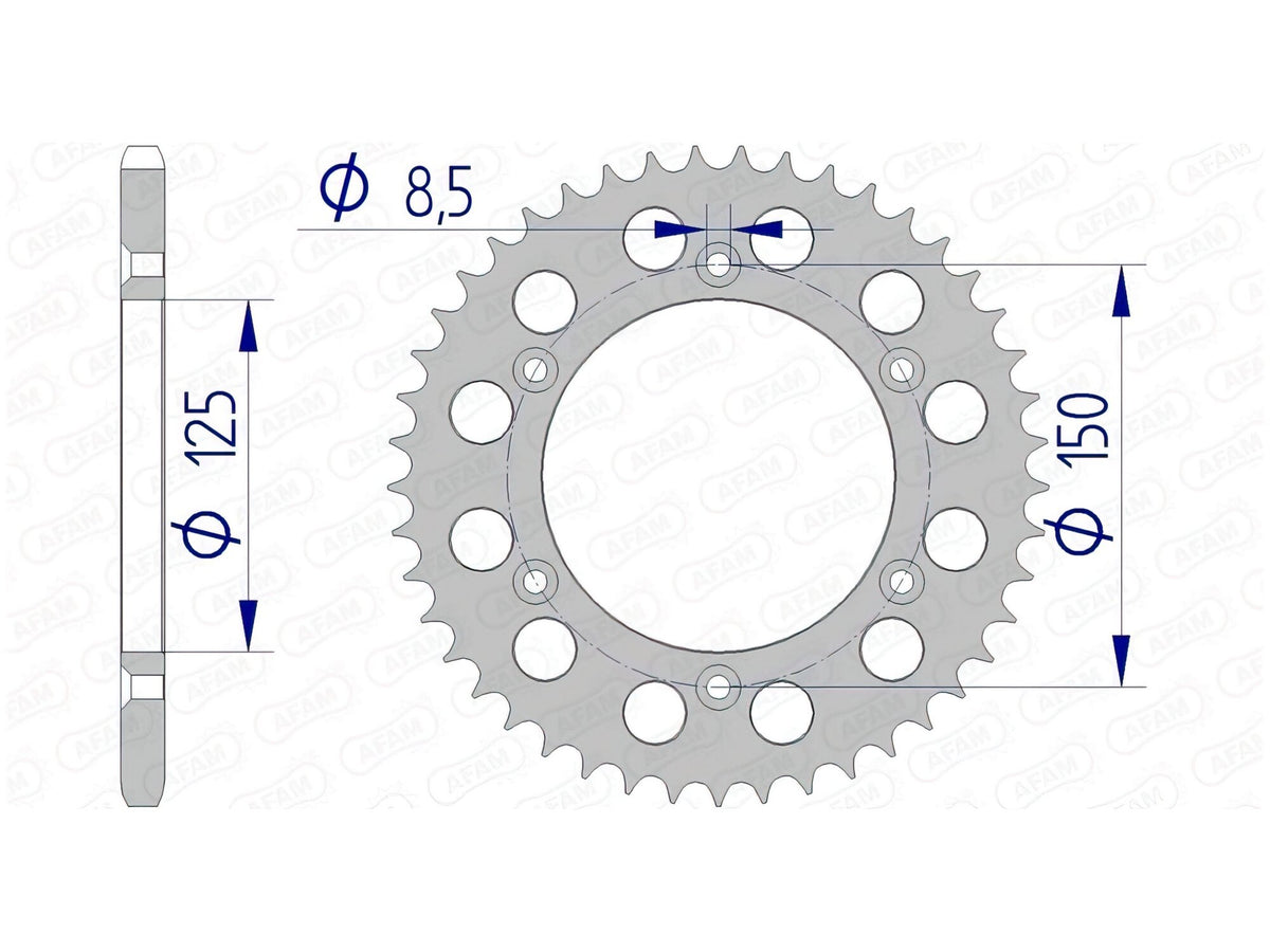 Rear Sprocket Afam aluminium 41 teeth KTM / Husqvarna