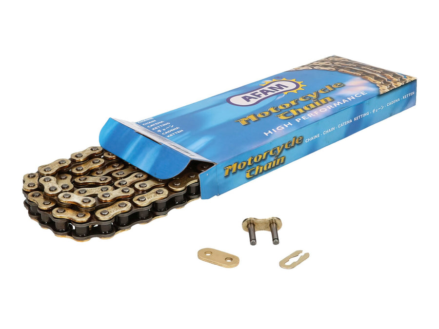 Chain AFAM reinforced gold 420 R1-G 86 links
