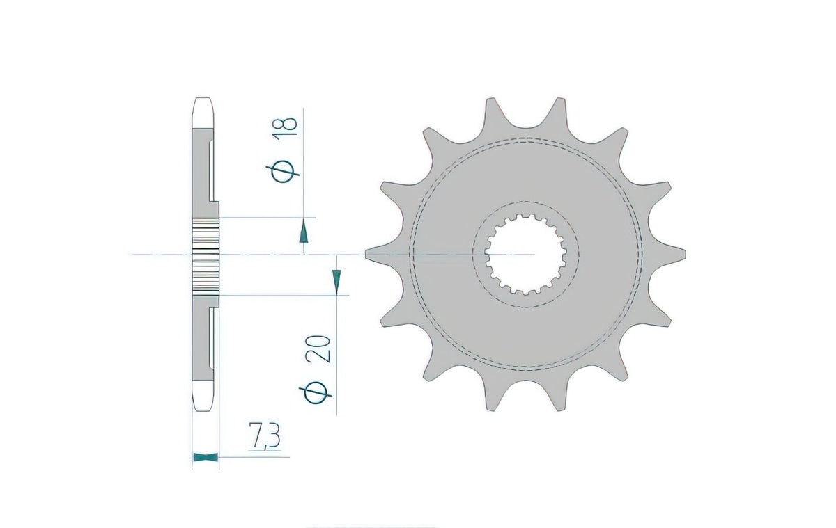 Front Sprocket Afam 14 teeth CR 125