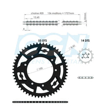 Chain Kit alu Neochrome 14x53 - 420 Doppler Derbi Senda X-treme
