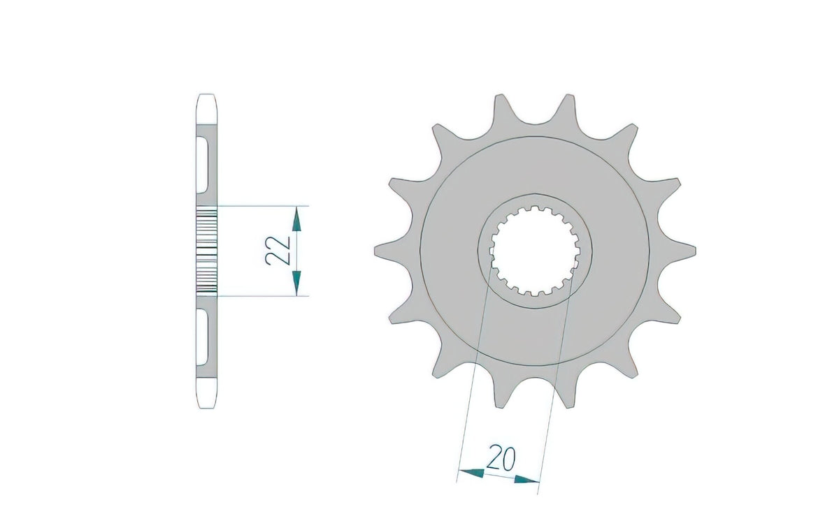 Front Sprocket Afam 14 teeth YZ 125 after 2005