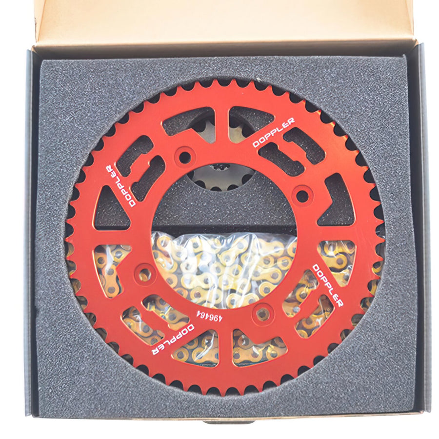 Chain Kit aluminium red 13x53 - 420 Doppler Beta RR