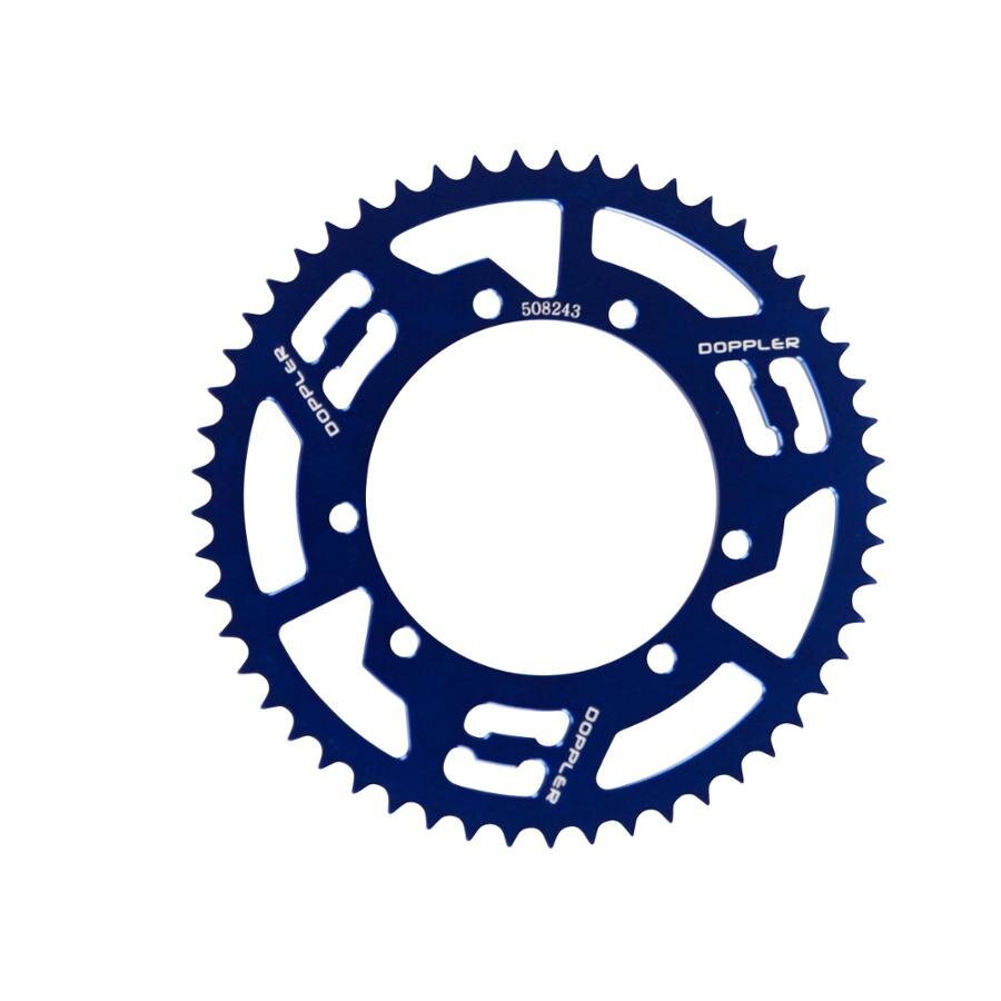 Rear Sprocket 53T - 428 Doppler alu CNC blue Sherco Enduro 50