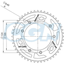 Rear Sprocket 53T - 420 Doppler alu CNC blue Rieju MRT
