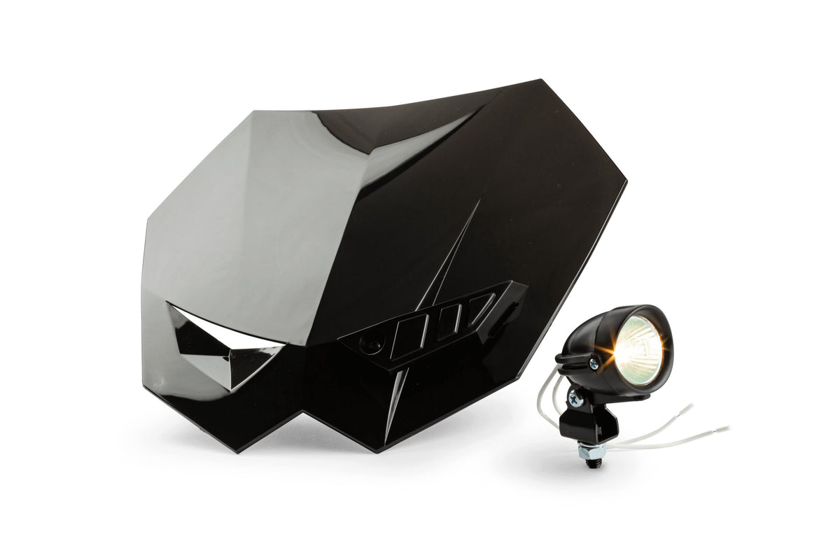 Headlight Mask Motocross + Extra Light STR8 Black