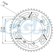 Rear Sprocket steel 53T - 420 Doppler Rieju MRT
