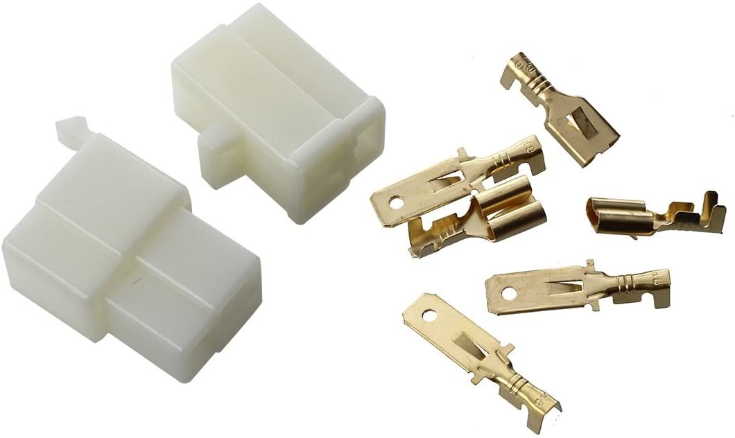 Connector M/F - 6,3mm - 3-pin