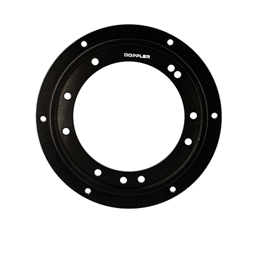 Plate f. rear sprocket Doppler aluminium black Peugeot 103