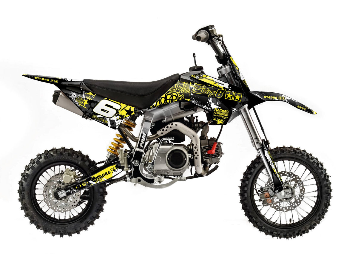 Graphics Kit Pit Bike YCF Pilot Stage6 yellow / black