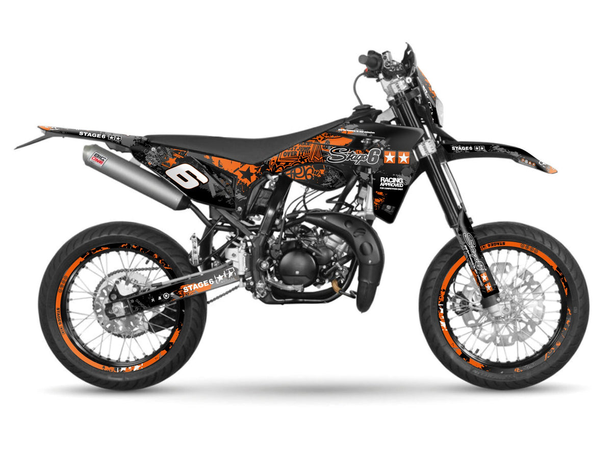 Graphics Kit Sherco SM-R 50 after 2018 Stage6 orange / black