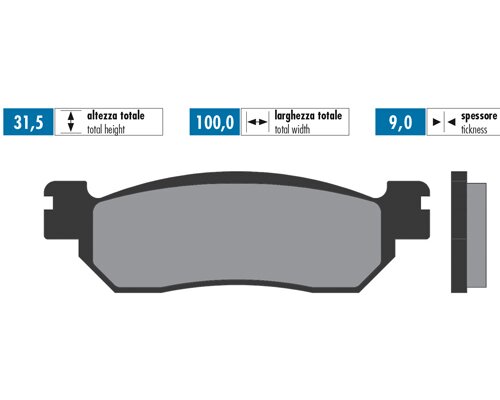 Brake Pads rear Polini Original Yamaha Xmax
