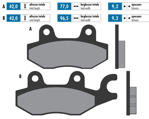 Brake Pads Polini sintered Kymco