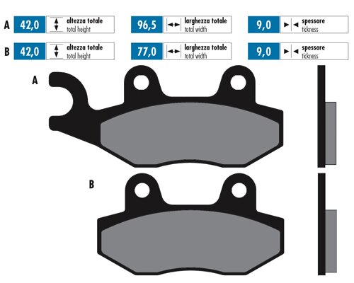 Brake Pads Polini sintered Kymco / Keeway