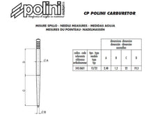 Carburetor Needle 12/22 Polini CP