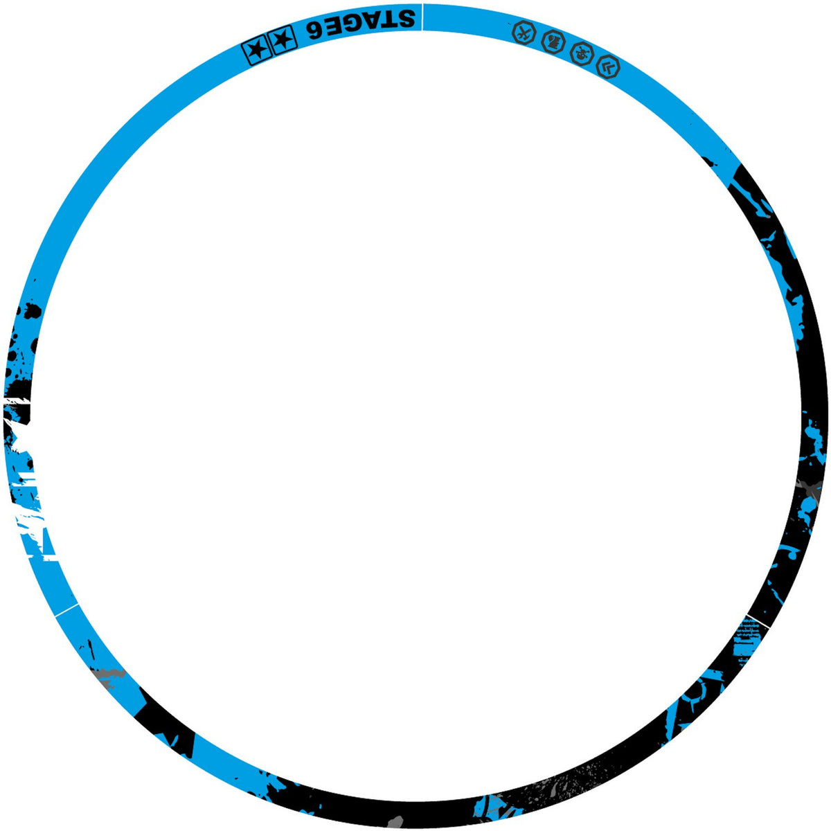Rim Sticker Kit 17" Stage6 blue / black