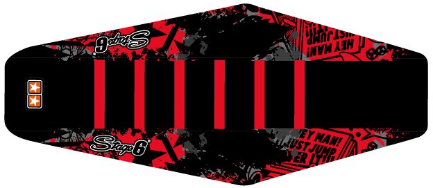 Seat Cover Rieju MRT Stage6 Full Covering red / black