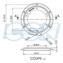 Plate f. rear sprocket Doppler aluminium black Peugeot 103