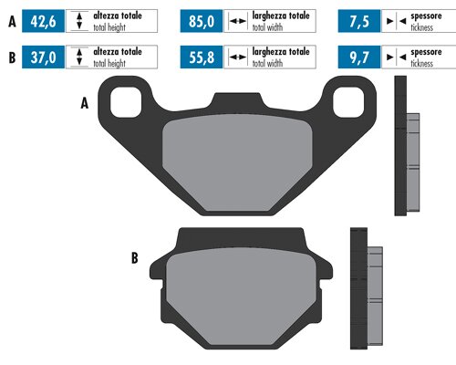 Brake Pads Polini Original Peugeot Django 125