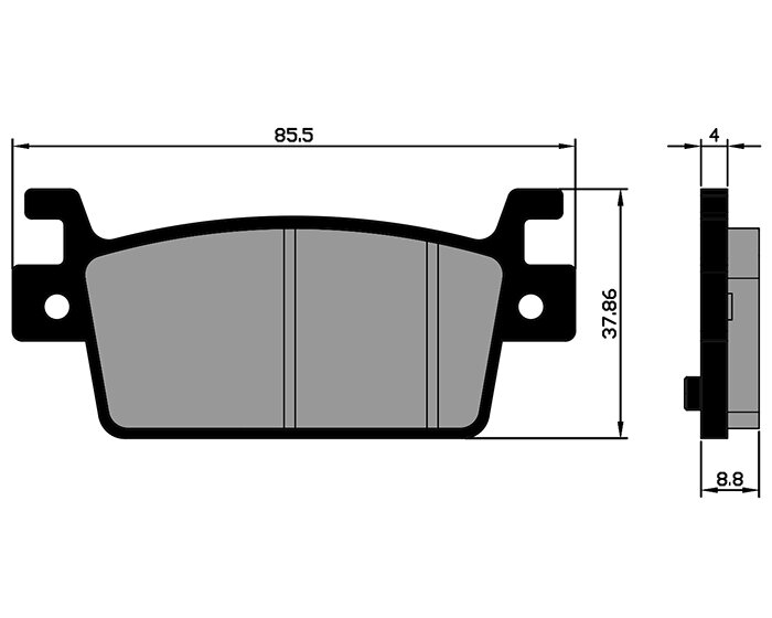 Brake Pads Polini Original rear Kymco AK 550