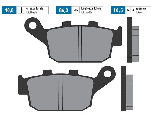 Brake Pads Polini sintered Peugeot SV 250