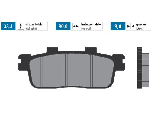 Brake Pads Polini sintered Kawasaki J300