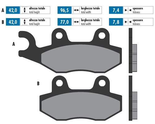 Brake Pads Polini sintered Peugeot Vivacity 125