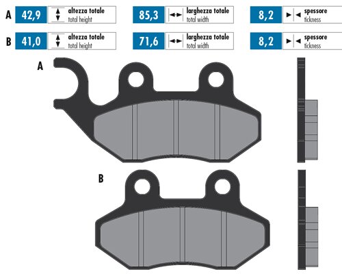 Brake Pads Polini sintered Peugeot Tweet