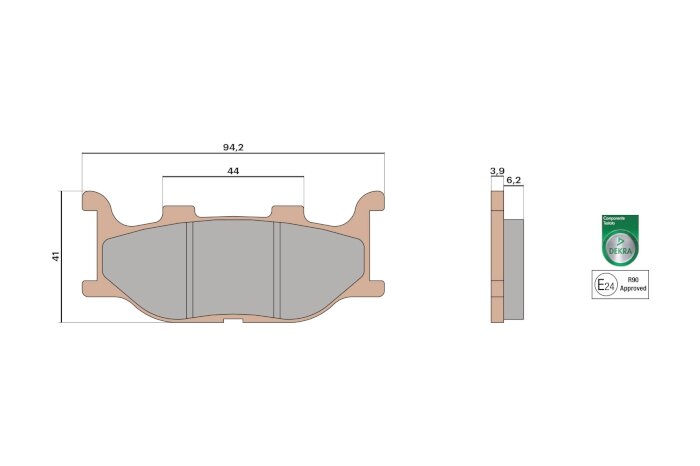 Brake Pads Malossi MHR Synt Yamaha TMax 500 2004 - 2007