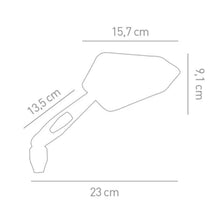 Mirror Set STR8 Street with M8-/M10 adapter black